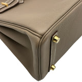 エルメス HERMES バーキン25 G刻印 エトゥープ ゴールド金具 トゴ レディース ハンドバッグ