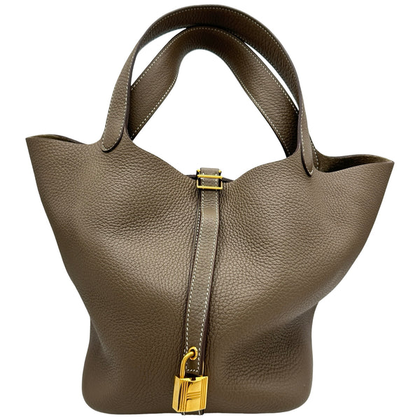 エルメス HERMES ピコタンロックMM Y刻印 エトゥープ/ゴールド金具