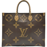 ルイ・ヴィトン LOUIS VUITTON オンザゴーGM M44576 ブラウン モノグラム ジャイアント・リバース レディース トートバッグ