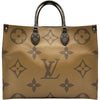 ルイ・ヴィトン LOUIS VUITTON オンザゴーGM M44576 ブラウン モノグラム ジャイアント・リバース レディース トートバッグ