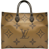 ルイ・ヴィトン LOUIS VUITTON オンザゴーGM M44576 ブラウン モノグラム ジャイアント・リバース レディース トートバッグ
