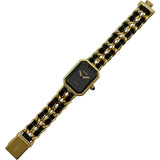 シャネル CHANEL プルミエール S H0001 ブラック ゴールドプレーテッド クオーツ レディース 腕時計