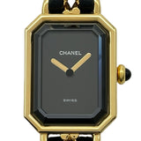シャネル CHANEL プルミエール L H0001 ブラック ゴールドプレーテッド クオーツ レディース 腕時計