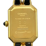 シャネル CHANEL プルミエール L H0001 ブラック ゴールドプレーテッド クオーツ レディース 腕時計