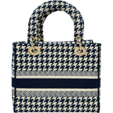 クリスチャン・ディオール Christian Dior レディディライトミディアム ネイビー キャンバス レディース ハンドバッグ