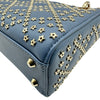 クリスチャン・ディオール Christian Dior レディディオールミニスタースタッズ ブルー レザー レディース ハンドバッグ