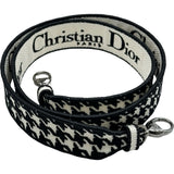 クリスチャン・ディオール Christian Dior レディディライト ミニ ホワイト/ブラック キャンバス レディース ショルダーバッグ