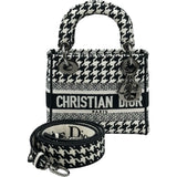 クリスチャン・ディオール Christian Dior レディディライト ミニ ホワイト/ブラック キャンバス レディース ショルダーバッグ