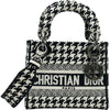 クリスチャン・ディオール Christian Dior レディディライト ミニ ホワイト/ブラック キャンバス レディース ショルダーバッグ