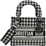 クリスチャン・ディオール Christian Dior レディディライト ミニ ホワイト/ブラック キャンバス レディース ショルダーバッグ