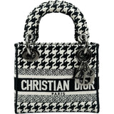 クリスチャン・ディオール Christian Dior レディディライト ミニ ホワイト/ブラック キャンバス レディース ショルダーバッグ