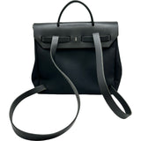 エルメス HERMES エールバッグアドPM □G刻印 ブラック/シルバー金具 トワル レディース リュック・デイパック