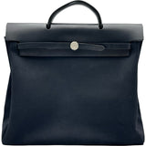 エルメス HERMES エールバッグMM □D刻印 ブラック シルバー金具 トワル レディース ショルダーバッグ