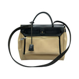エルメス HERMES エールバッグジップPM U刻印 ベージュ/シルバー金具 トワル レディース ショルダーバッグ