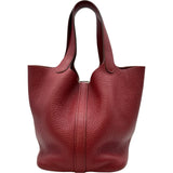エルメス HERMES ピコタンロックPM □P刻印 ルージュカザック シルバー金具 トリヨン レディース ハンドバッグ