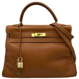 エルメス HERMES ケリー32 内縫い □A刻印 ゴールド ゴールド金具 ガリバー レディース ショルダーバッグ