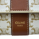 セリーヌ CELINE スモールトリフォールドウォレット 10D572 ホワイト/タン レザー/PVC レディース 二つ折り財布