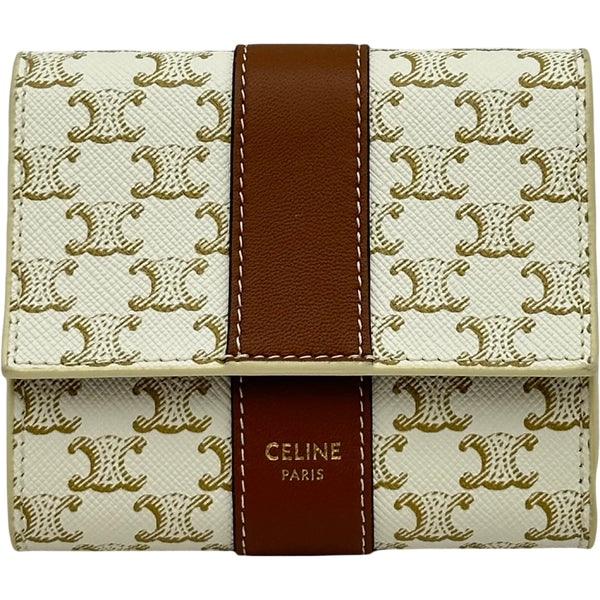 セリーヌ CELINE スモールトリフォールドウォレット 10D572 ホワイト