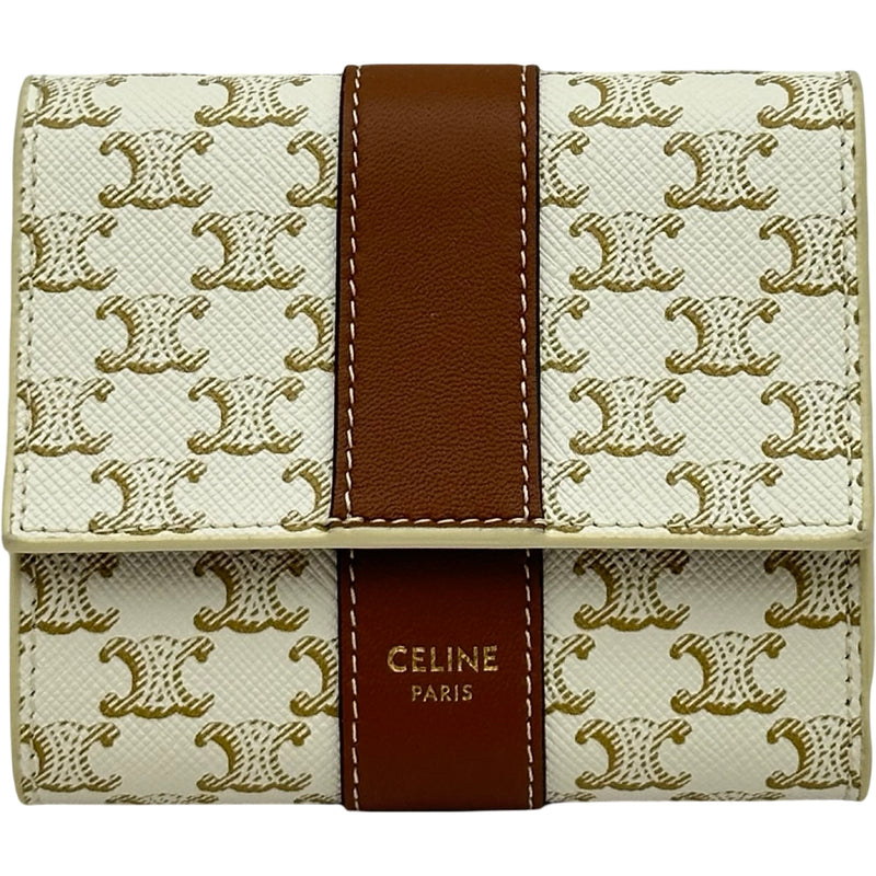 セリーヌ CELINE スモールトリフォールドウォレット 10D572 ホワイト