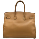 エルメス HERMES バーキン35 □B刻印 ナチュラル /ゴールド金具 クシュベル レディース ハンドバッグ