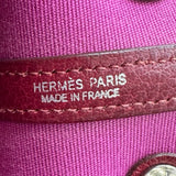 エルメス HERMES ガーデンパーティTTPM □I刻印 ルージュインペリアル シルバー金具 トワル/ブッフル レディース ハンドバッグ