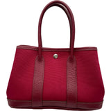 エルメス HERMES ガーデンパーティTTPM □I刻印 ルージュインペリアル シルバー金具 トワル/ブッフル レディース ハンドバッグ