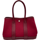 エルメス HERMES ガーデンパーティTTPM □I刻印 ルージュインペリアル シルバー金具 トワル/ブッフル レディース ハンドバッグ