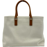 セリーヌ CELINE ホリゾンタルカバ アイボリー/ブラウン キャンバス レディース トートバッグ