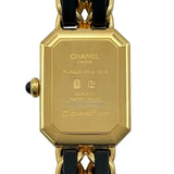 シャネル CHANEL プルミエール S H0001 ブラック ゴールドメッキ クオーツ レディース 腕時計