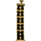シャネル CHANEL プルミエール S H0001 ブラック ゴールドメッキ クオーツ レディース 腕時計