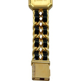 シャネル CHANEL プルミエール S H0001 ブラック ゴールドメッキ クオーツ レディース 腕時計