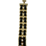 シャネル CHANEL プルミエール L H0001 ブラック ゴールドメッキ クオーツ レディース 腕時計