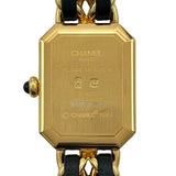 シャネル CHANEL プルミエール M H0001 ブラック ゴールドメッキ クオーツ レディース 腕時計