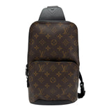 ルイ・ヴィトン LOUIS VUITTON アヴェニュー・スリングバッグ M45897 ブラウン モノグラムマカサー/レザー メンズ ボディバッグ