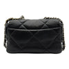 シャネル CHANEL CHANEL19 バッグ AS1160 ブラック シルバー/ゴールド金具 シャイニーラムスキン レディース ショルダーバッグ