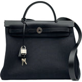 エルメス HERMES エールバッグジップPM B刻印 ブラック シルバー金具 トワル/ハンター レディース ショルダーバッグ