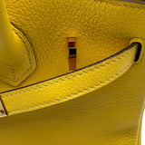 エルメス HERMES バーキン25 D刻印 ジョーヌナプル ゴールド金具 トリヨンノビーヨ レディース ハンドバッグ