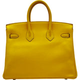 エルメス HERMES バーキン25 D刻印 ジョーヌナプル ゴールド金具 トリヨンノビーヨ レディース ハンドバッグ