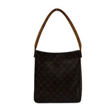 ルイ・ヴィトン LOUIS VUITTON ルーピングGM M51145 ブラウン モノグラム/レザー レディース ショルダーバッグ