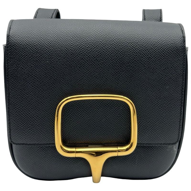 HERMES エヴリンI GM ショルダーバッグ 黒 ゴールド金具 □A刻印 エルメス HERMES デッラカヴァッレリア ミニ W刻印 ブラック ゴールド