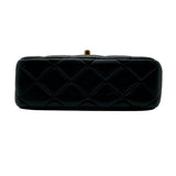 シャネル CHANEL ミニマトラッセ ハンドバッグ 3番台 ネイビー ゴールド金具 ラムスキン レディース ハンドバッグ