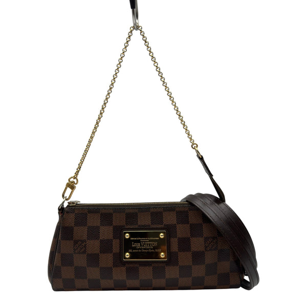ルイ・ヴィトン LOUIS VUITTON エヴァ N55213 ブラウン ダミエ/レザー