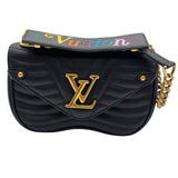 ルイ・ヴィトン LOUIS VUITTON ニューウェーブ・チェーンバッグ PM M51683 ブラック ゴールド金具 レザー レディース ショルダーバッグ