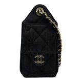 シャネル CHANEL CHANEL25 ミニハンドバッグ AS5631 ブラック ゴールド金具 デニム レディース ハンドバッグ