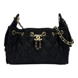 シャネル CHANEL CHANEL25 ミニハンドバッグ AS5631 ブラック ゴールド金具 デニム レディース ハンドバッグ