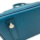 エルメス HERMES バーキン25 R刻 ブルーイズミール シルバー金具 トゴ レディース ハンドバッグ
