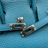 エルメス HERMES バーキン25 R刻 ブルーイズミール シルバー金具 トゴ レディース ハンドバッグ