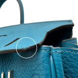 エルメス HERMES バーキン25 R刻 ブルーイズミール シルバー金具 トゴ レディース ハンドバッグ