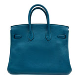 エルメス HERMES バーキン25 R刻 ブルーイズミール シルバー金具 トゴ レディース ハンドバッグ