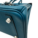 エルメス HERMES バーキン25 R刻 ブルーイズミール シルバー金具 トゴ レディース ハンドバッグ
